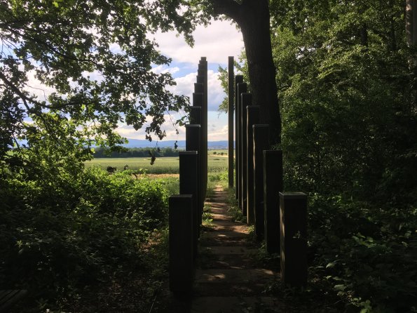 Blick auf den Taunus durch die Stelen